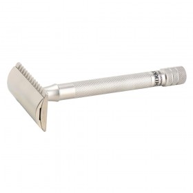 Aparat de ras safety razor cu cap cu pieptene deschis Merkur 25C Inox